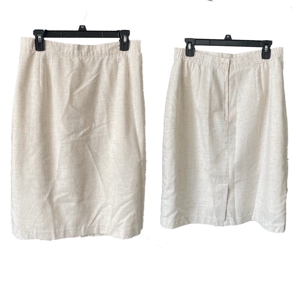 Vintage carriage Court Linen Blend  Skirt Sz Large